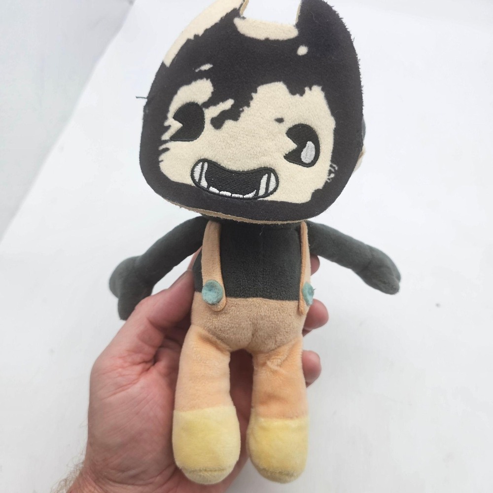 Bendy Plush Stuffed Toy Small Black Overalls Game Character Cute Soft PhatMojo
